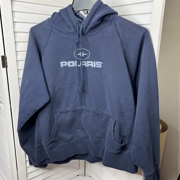 Pure Polaris Men's Hooded‎ Sweatshirt Navy Blue Size XL **PLEASE READ DETAILS - Picture 1 of 8
